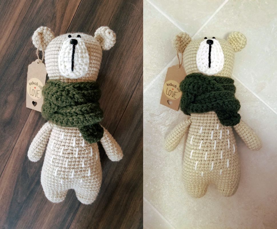 crochet one piece teddy bear